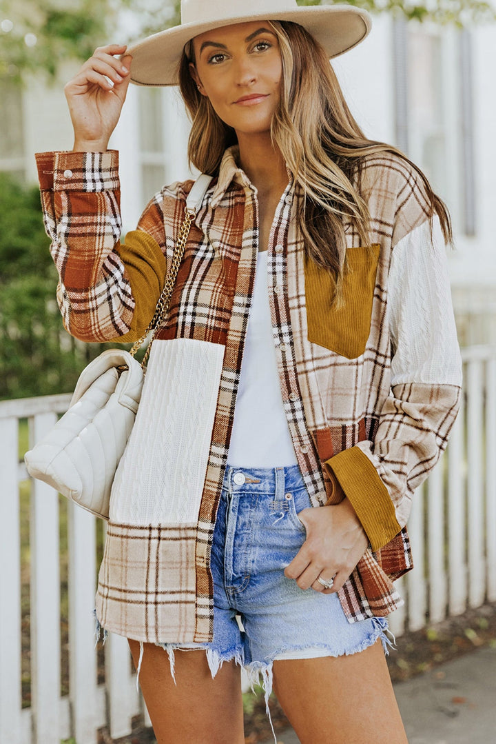 Patchwork Shirt Jacket