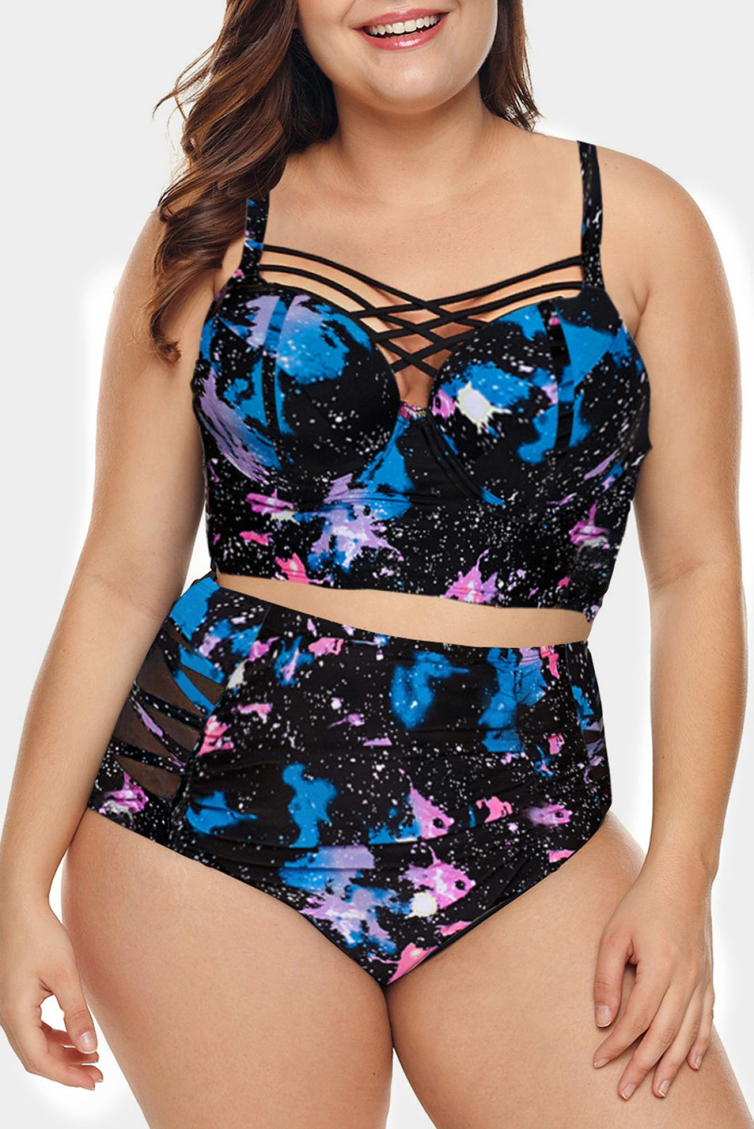 Strappy Push Up Balconette - Plus Size Bikini
