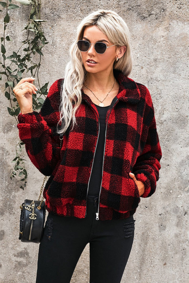 Leopard Print Sherpa Jacket Coat