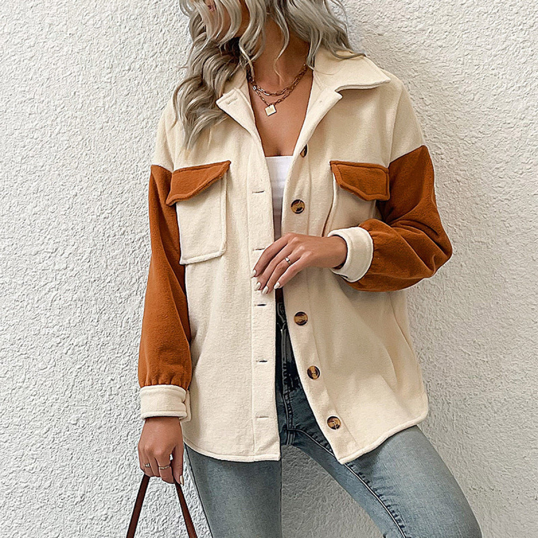 Fleece Long-Sleeved Single-Breasted Jacket