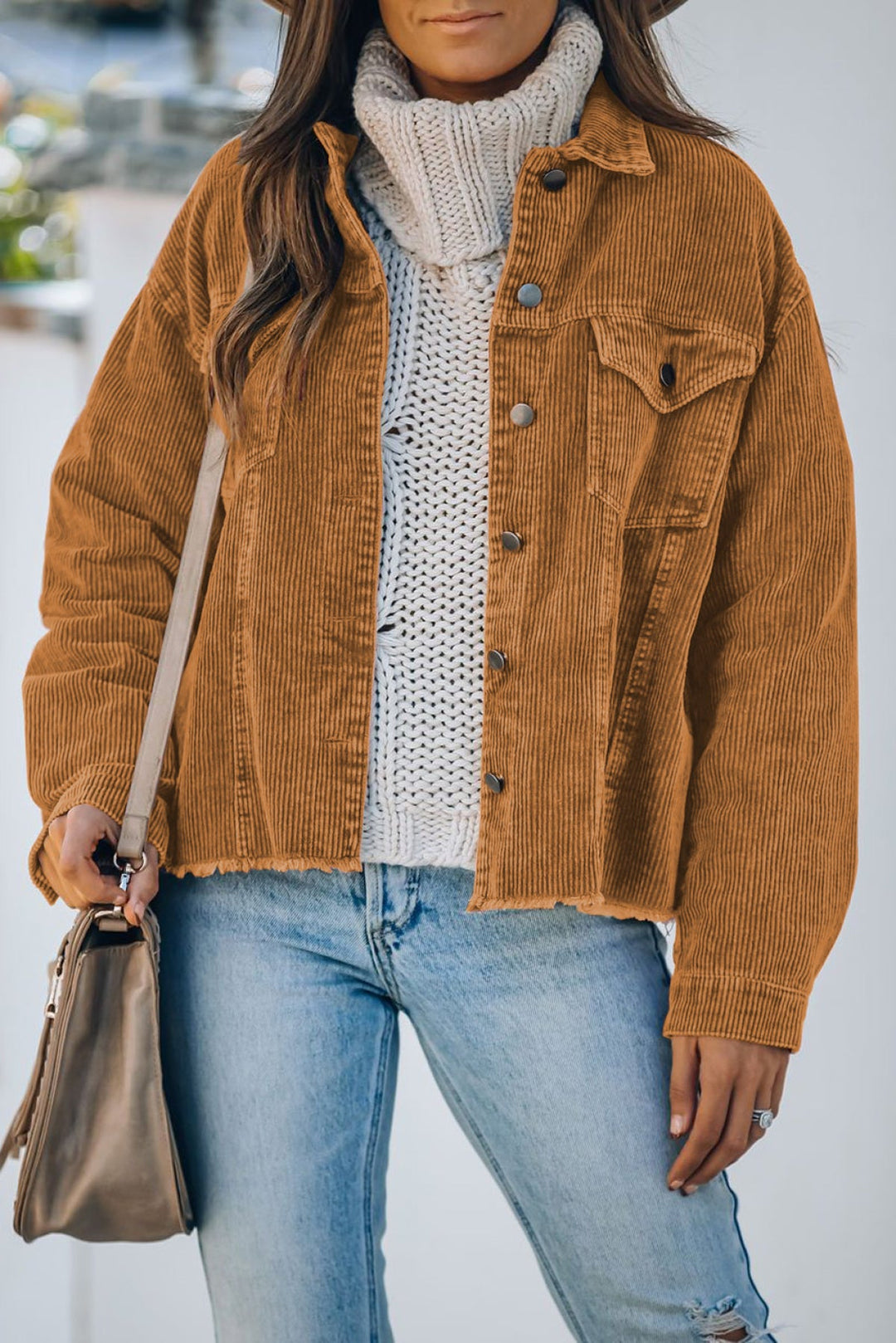 Corduroy Buttoned Jacket