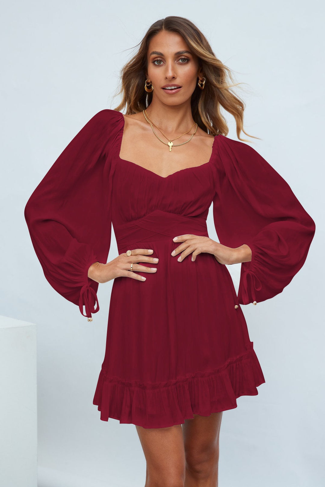 Ruffle Hem A-line Dress