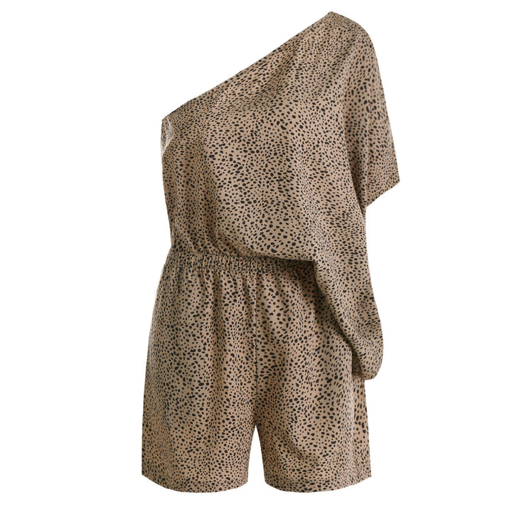 Flare Sleeve Leopard Jumpsuit