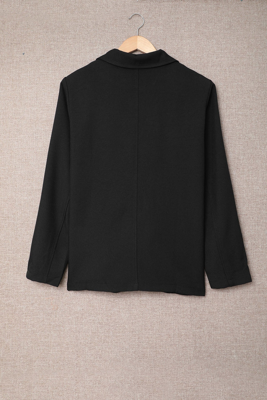 Buttoned Lapel Collar Blazer