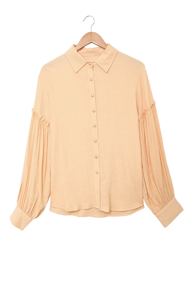 Ruffled Patchwork Loose Shirt