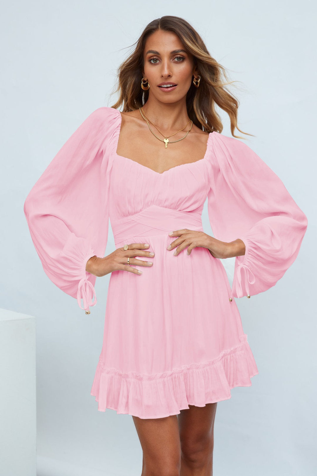 Ruffle Hem A-line Dress