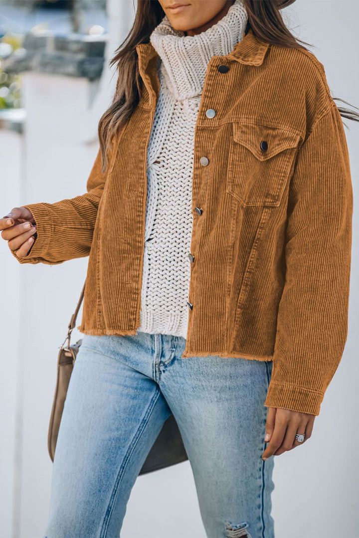 Corduroy Buttoned Jacket