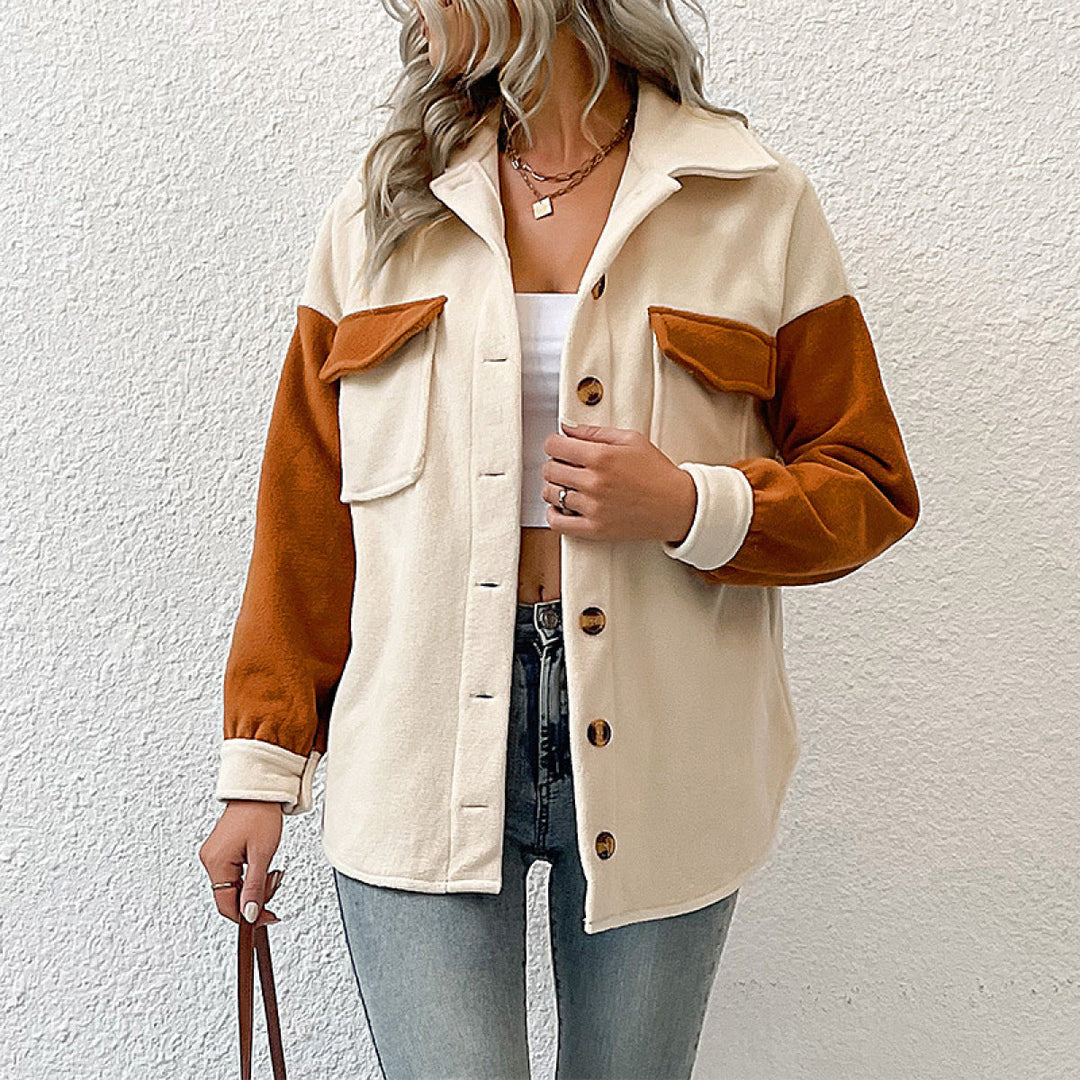 Fleece Long-Sleeved Single-Breasted Jacket