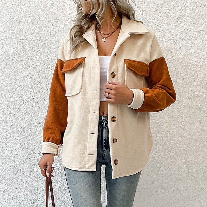 Fleece Long-Sleeved Single-Breasted Jacket