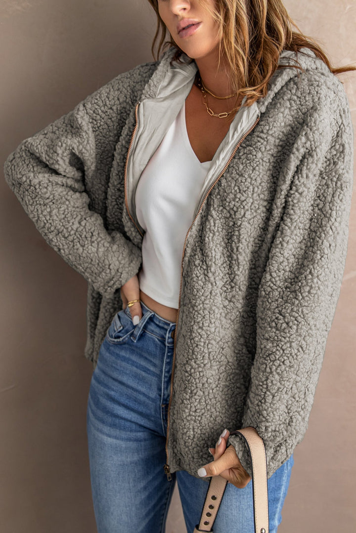 Zip Up Hooded Coat
