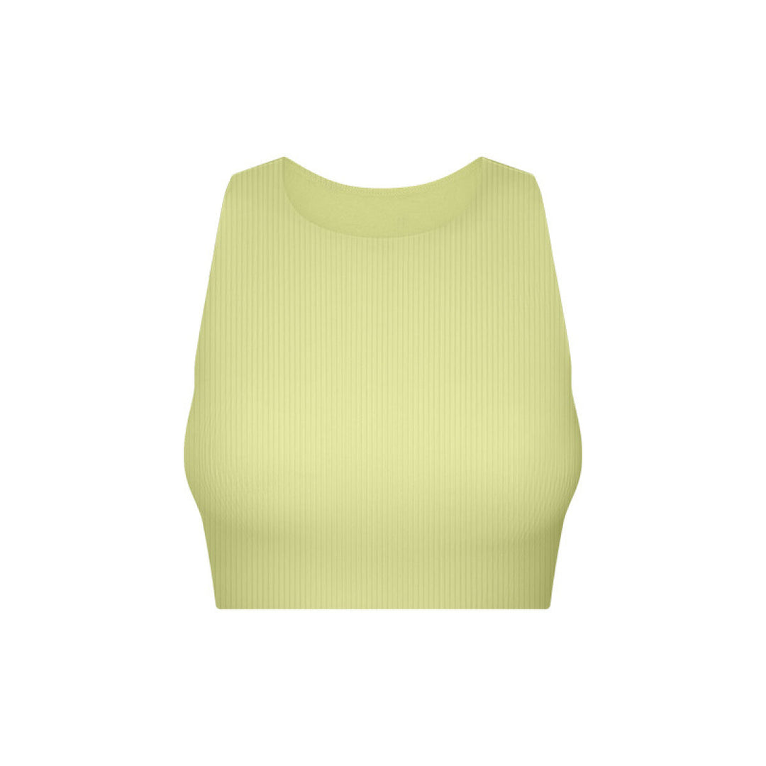 Ribbed Round Neck Wireless Sports Bras