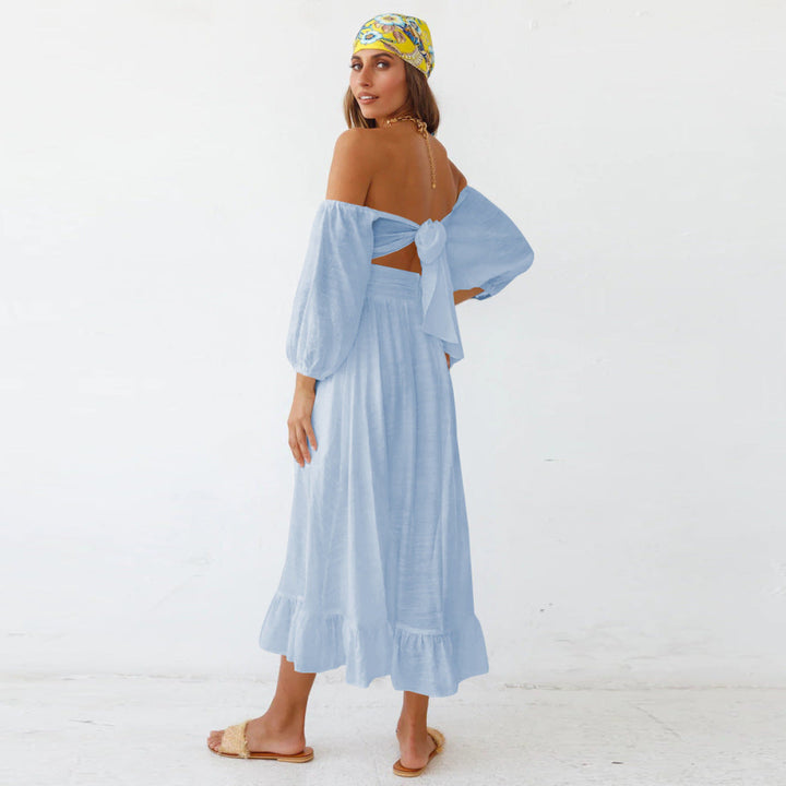 Puff Sleeve Pleated Dress