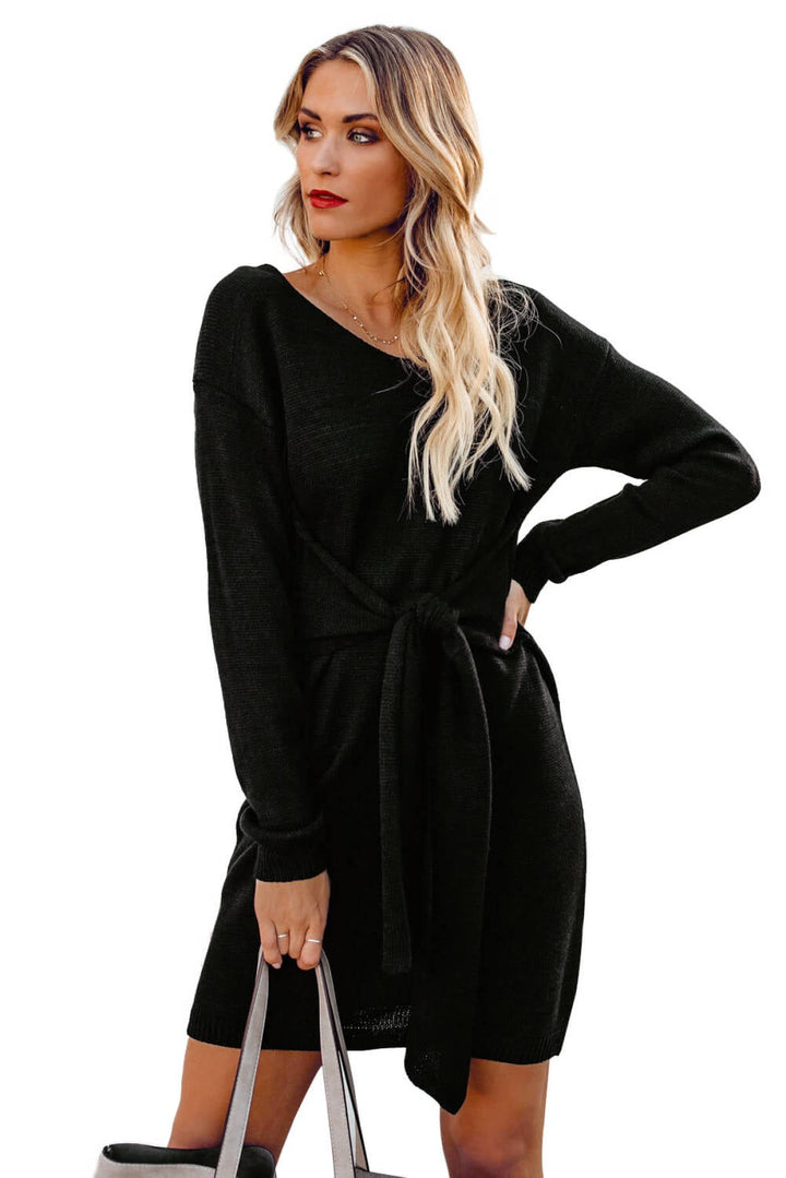 Tie Sweater Dress