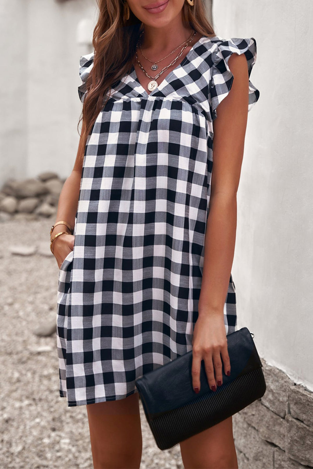 Pocketed Babydoll - Mini Dress