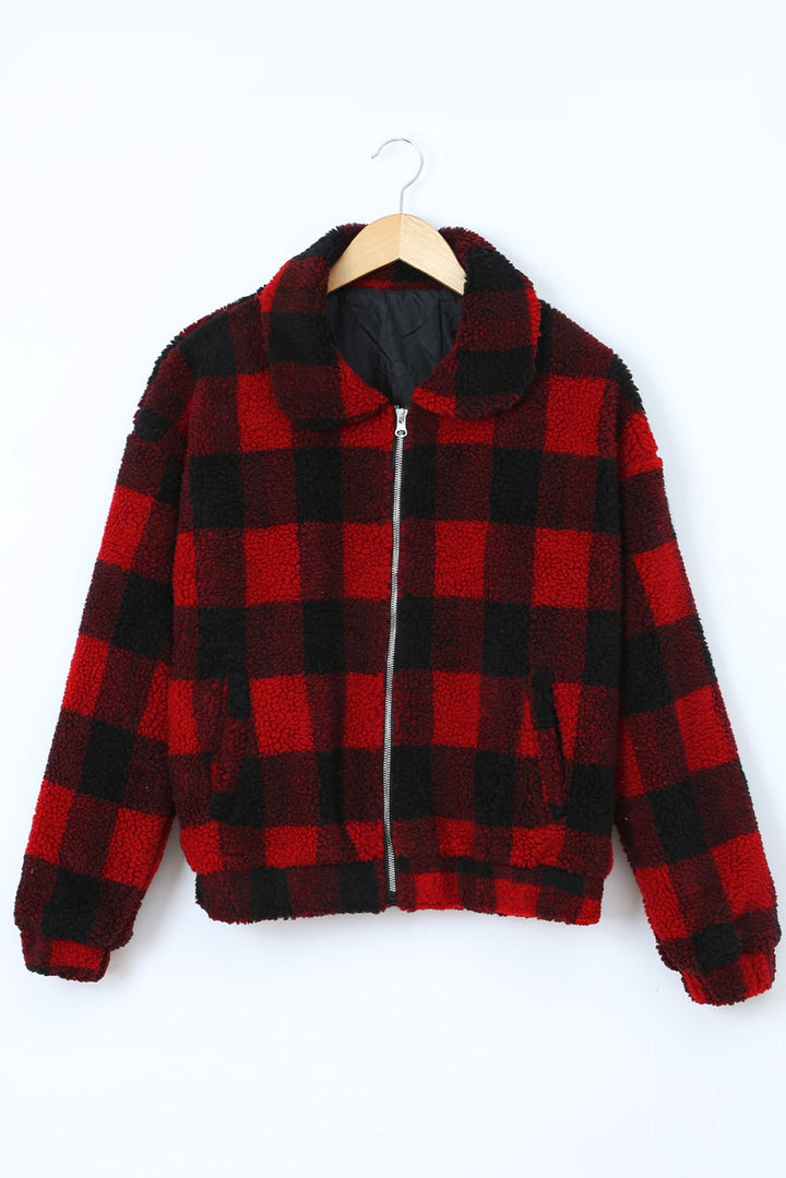 Leopard Print Sherpa Jacket Coat