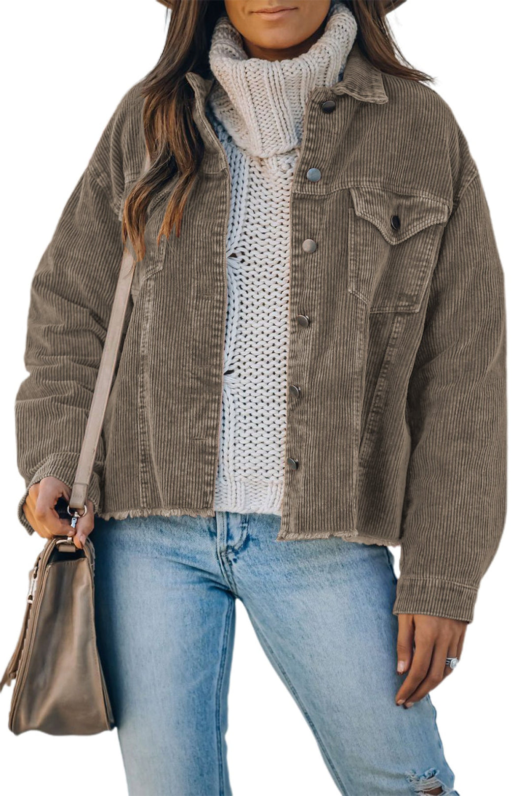 Corduroy Buttoned Jacket