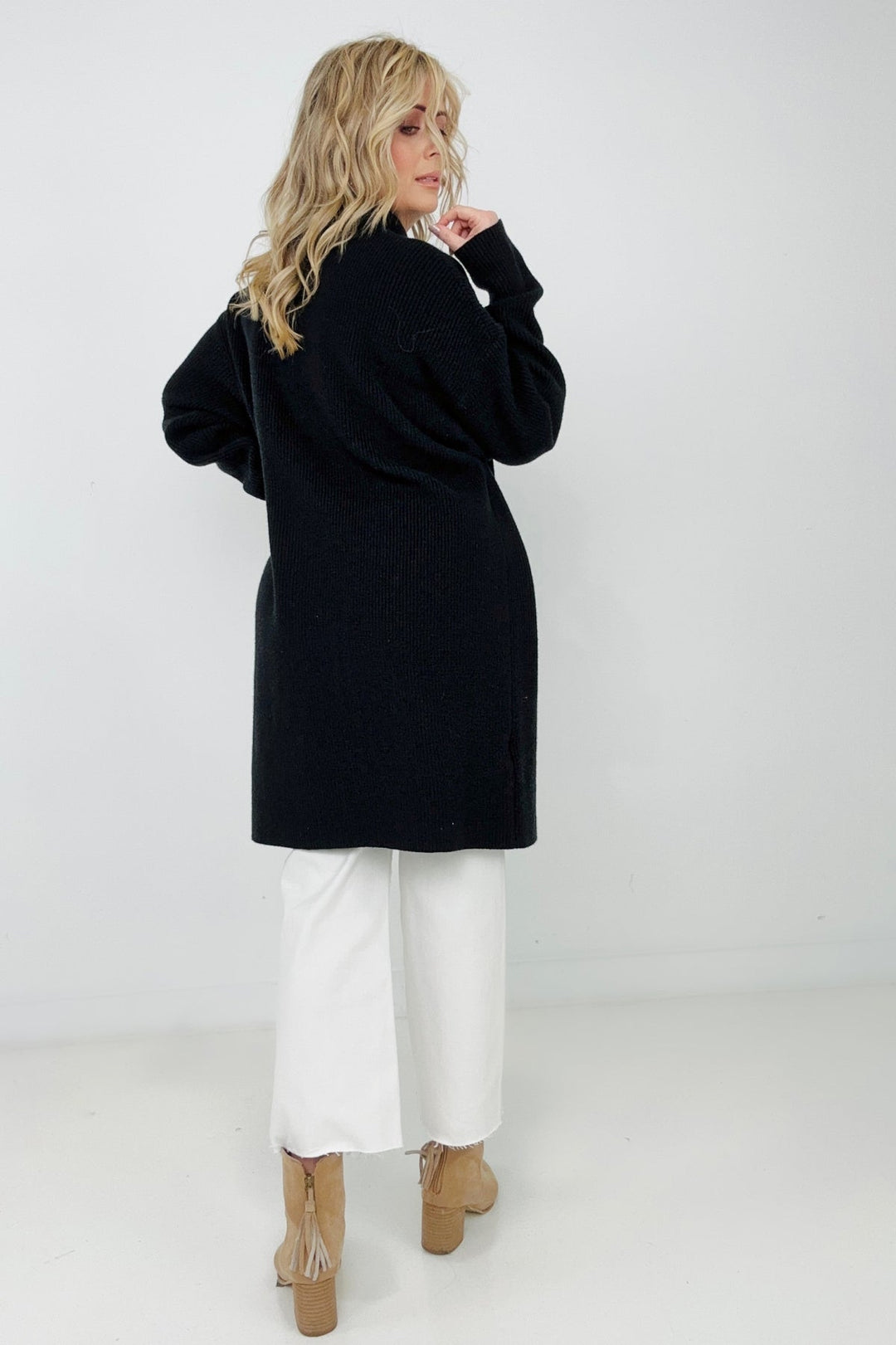 "Mara" Mockneck - Front Slit Sweater