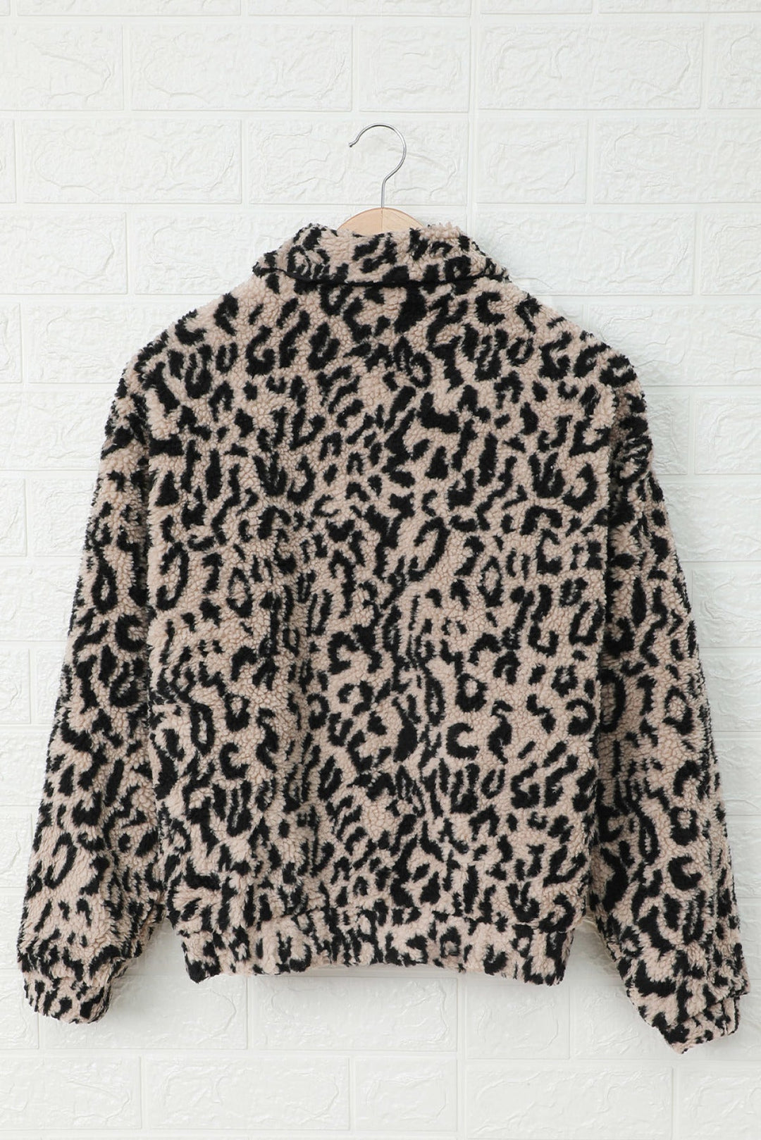 Leopard Print Sherpa Jacket Coat
