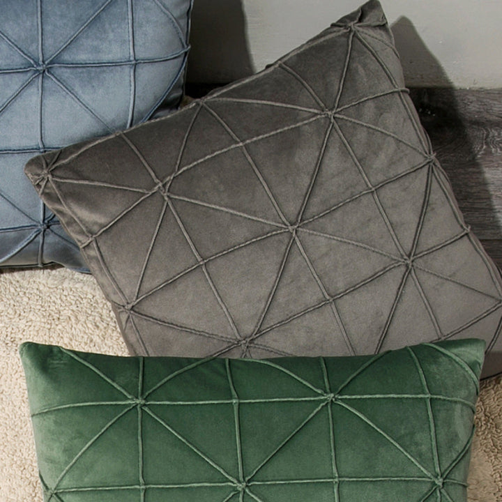 Solid Color Thickened Dutch Velvet Geometric Cushion Pillowcase without Filler