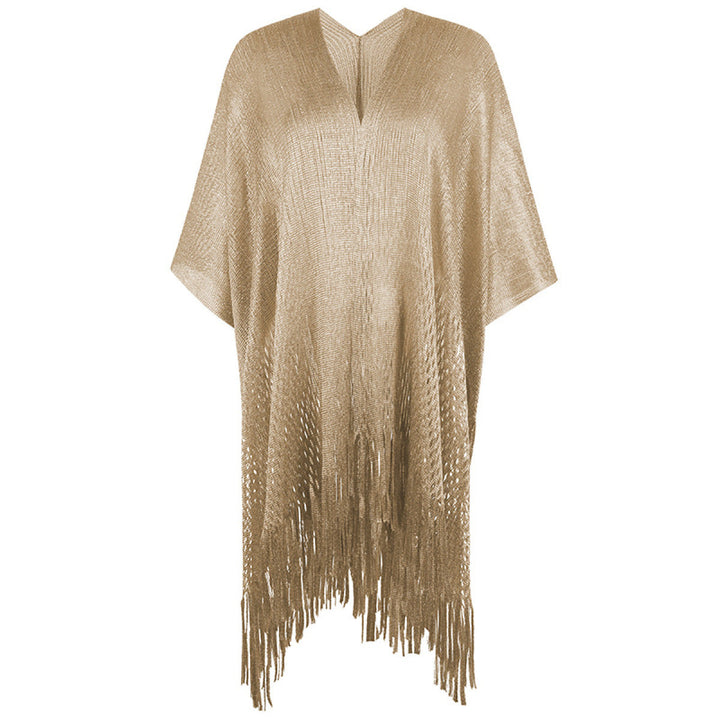 Fringe Cut Out Shawl Anti-Sunshock Kimono