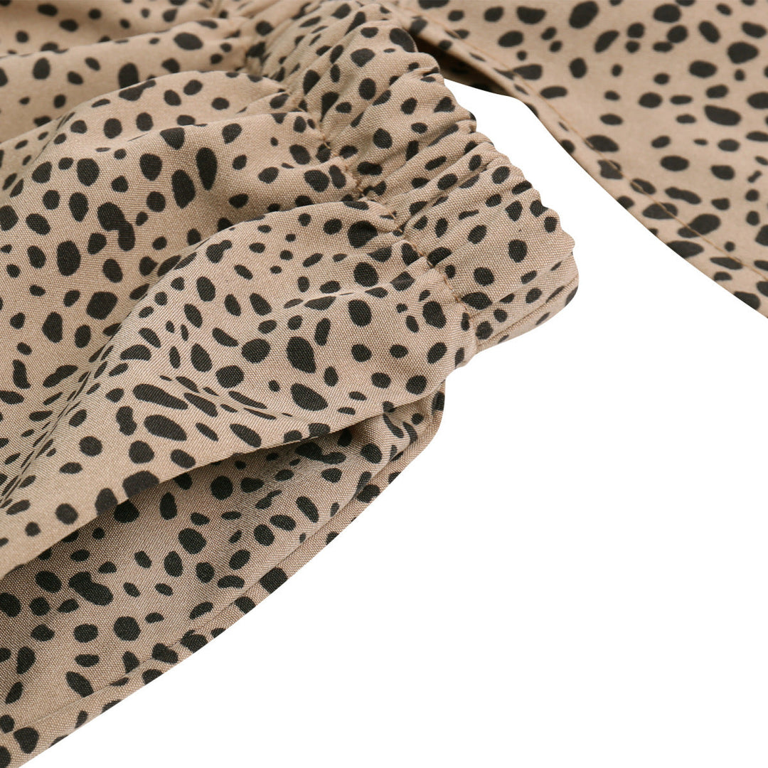 Flare Sleeve Leopard Jumpsuit