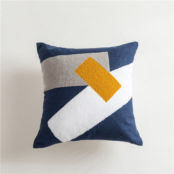 Colorful Geometric Embroidery Cushion Pillowcase Without Filler