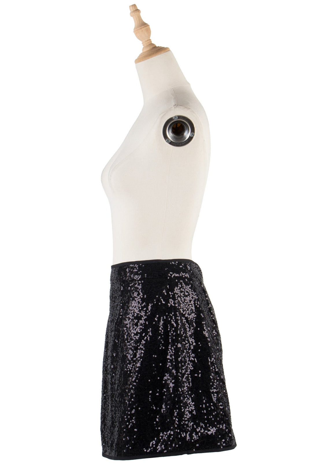 Black Sequins Tube Skirt