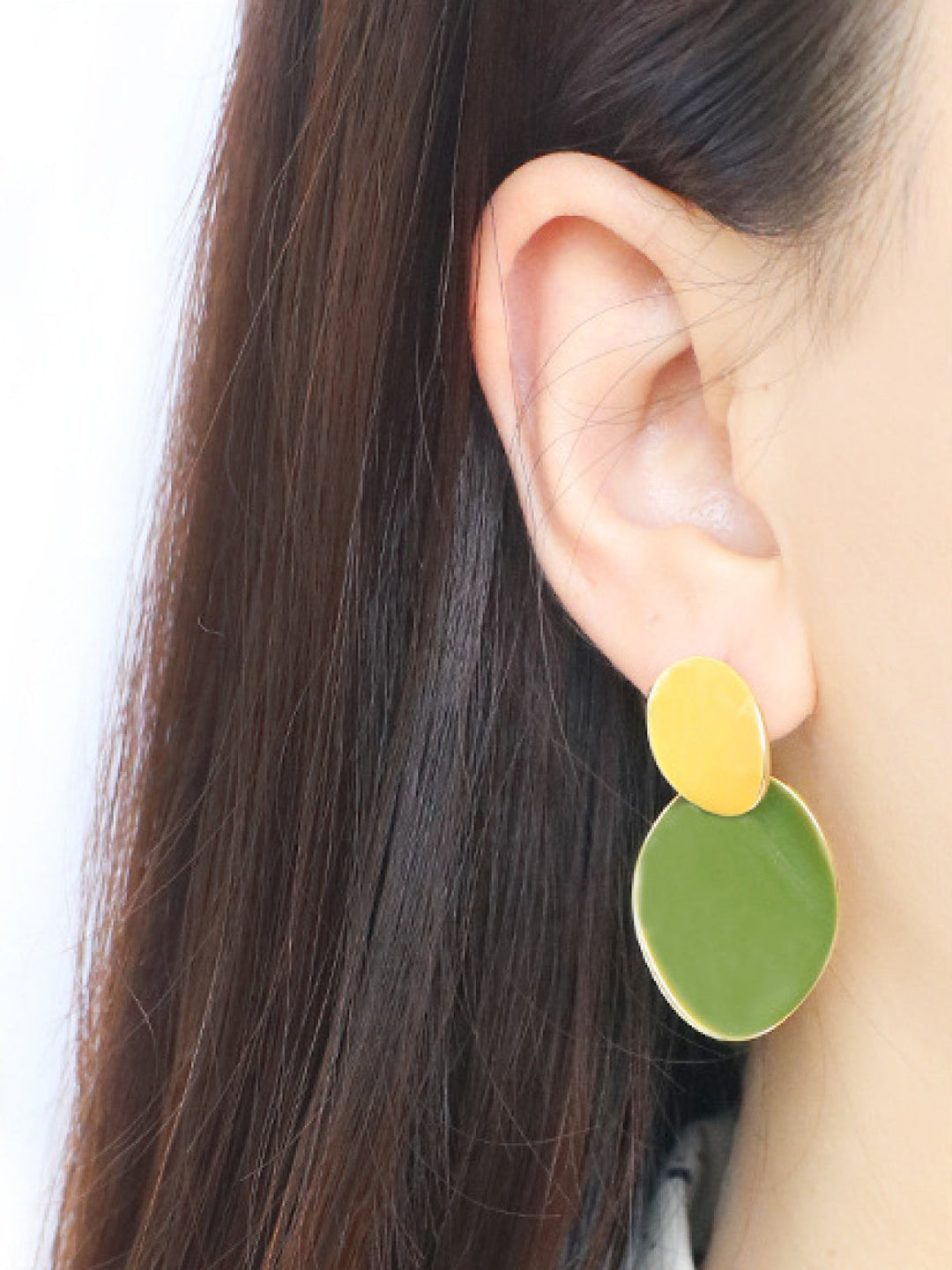 Retro Morandi Colorblock Stud Earrings