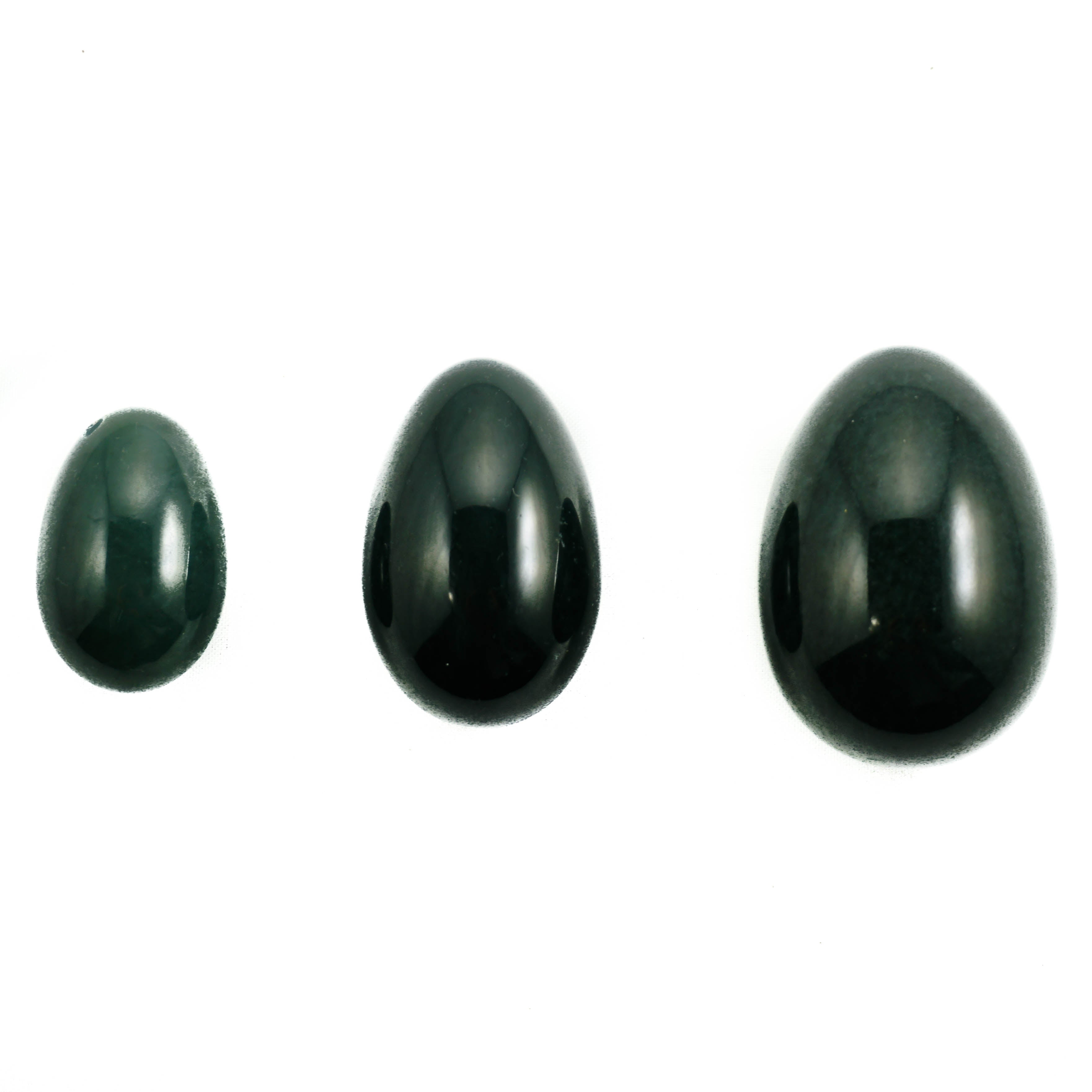 Nephrite Jade Yoni Eggs- Three Egg Set- Kegel Eggs – Natural Yoni Eggs