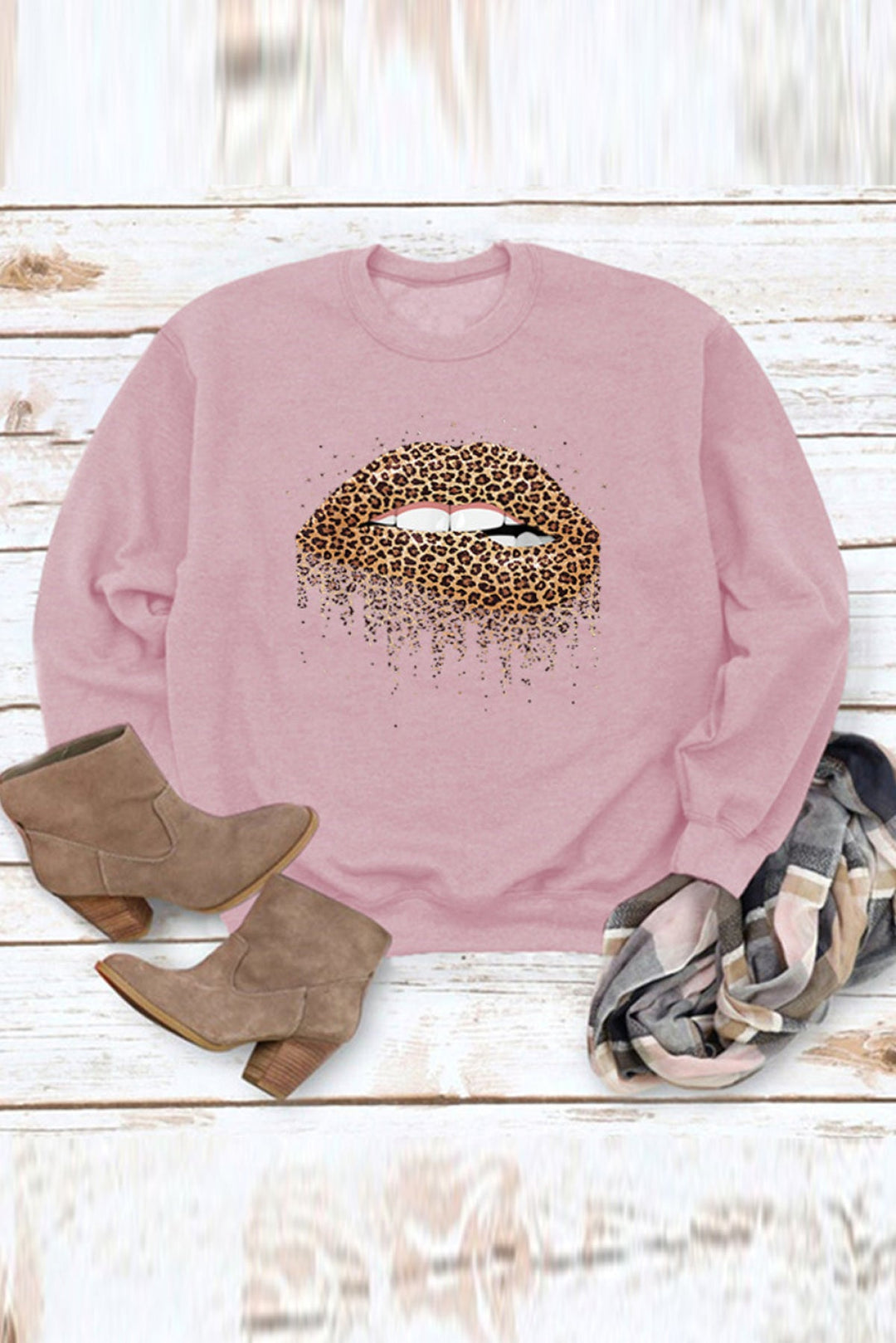 Leopard Lip Sweatshirt