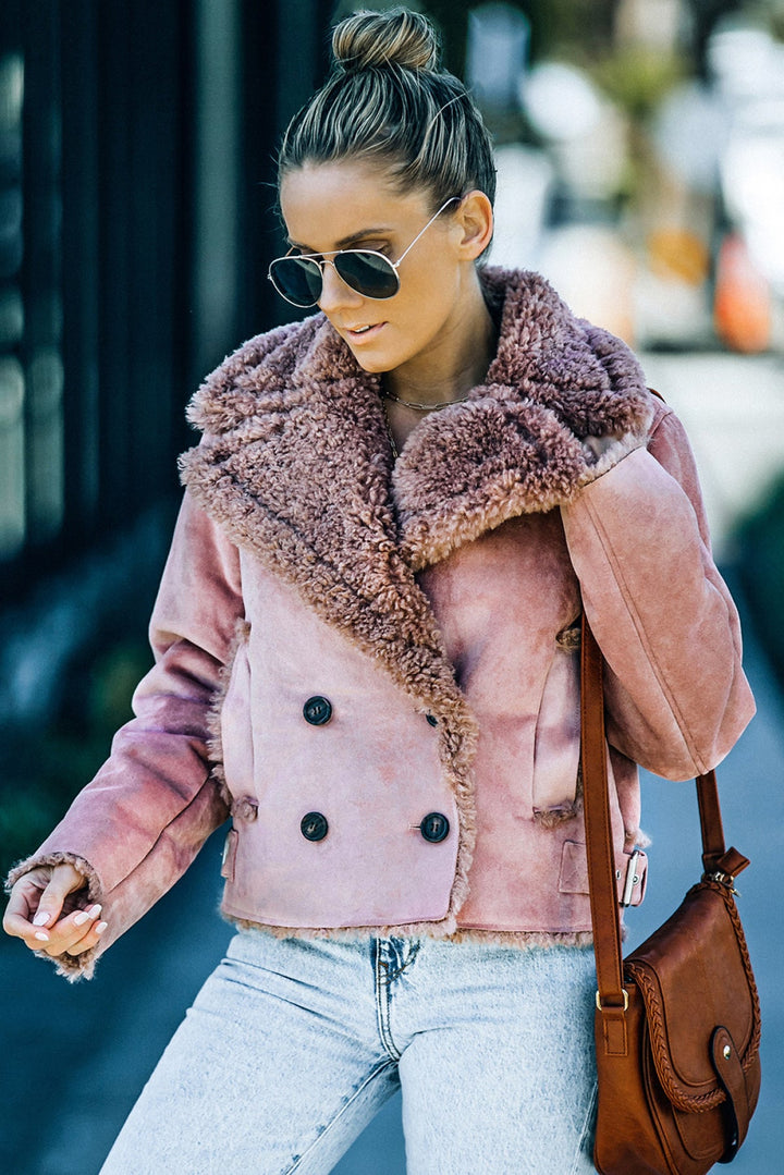 Cropped Suede Coat