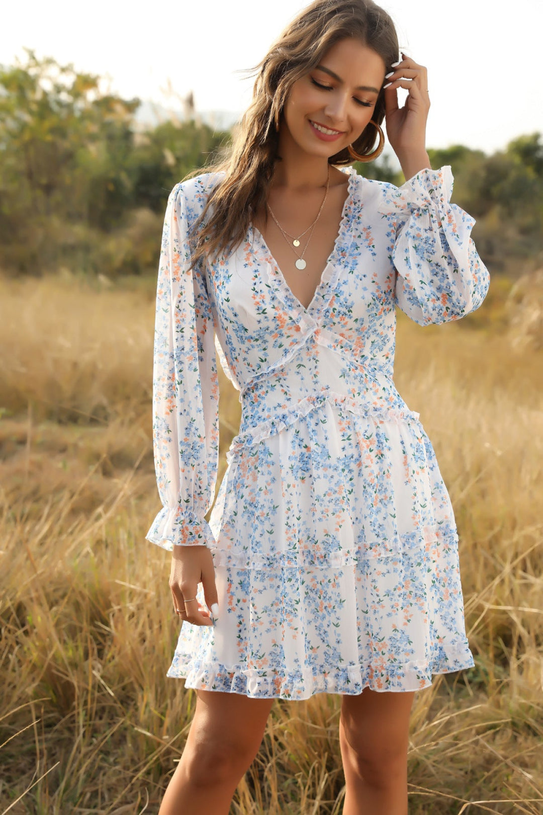 Floral Out Tiered Dress