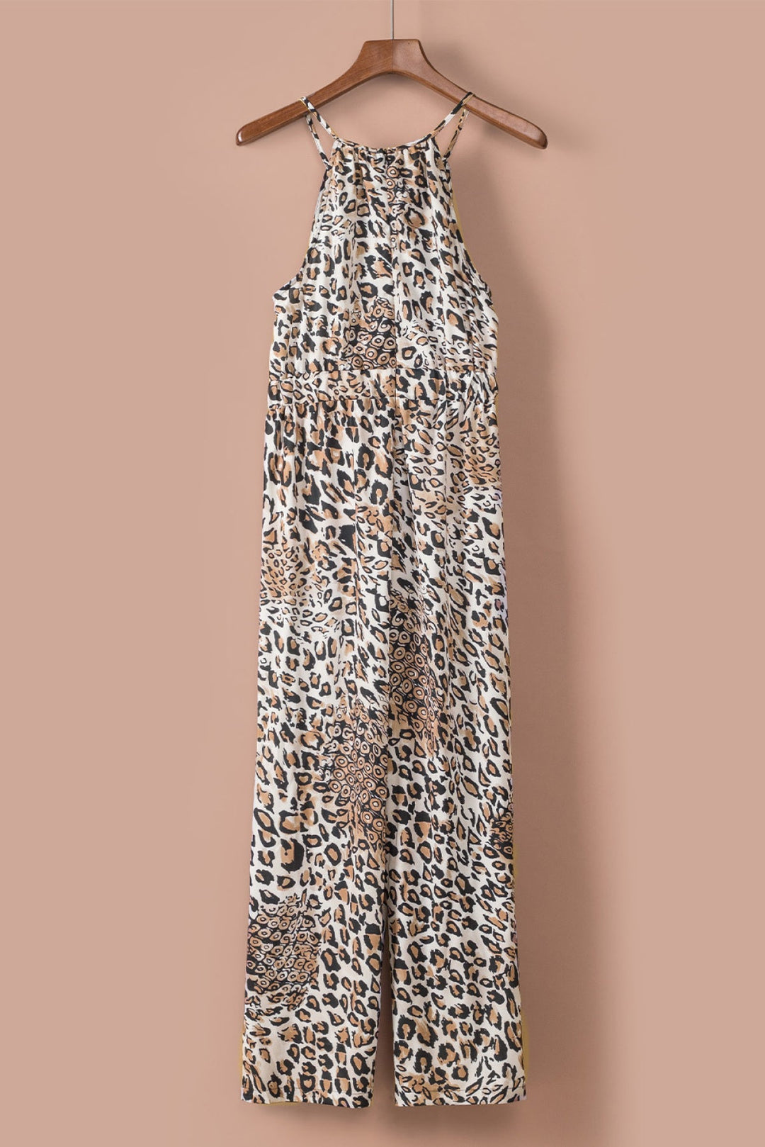 Leopard Sleeveless Cropped Jumpsuit